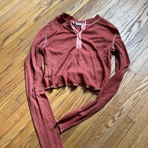 Cropped Orange Long Sleeve